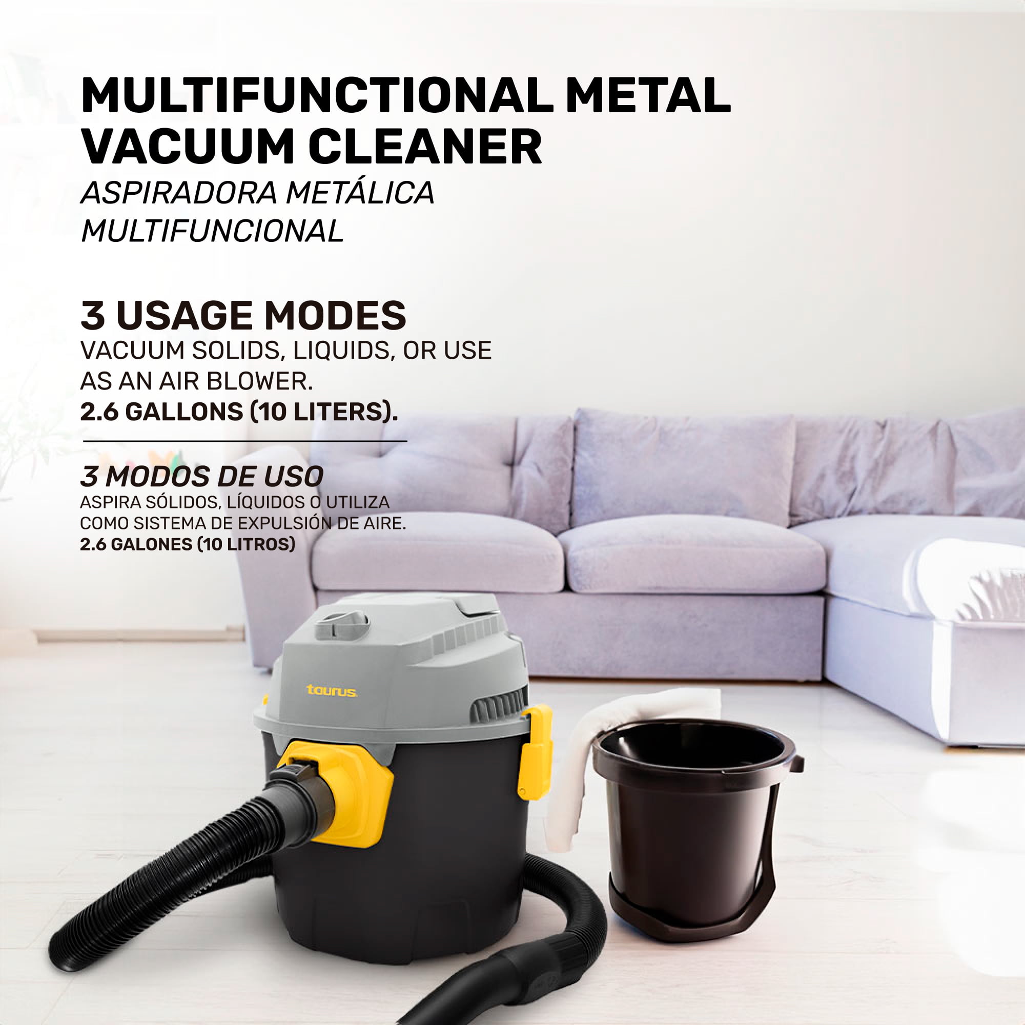 Vacuum Cleaner - W&D 10l Hurricane