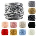 thumbnail image 3 of Knitting Yarn Ball Multi-strand Soft Yarns Scarf Cardigan Hand-knitted Thread Woven Supplies, Light Heather Grey, 3 of 10