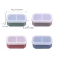thumbnail image 3 of Pet Food Container, Blue Silicone Two Compartment Travel Storage, 3 of 7