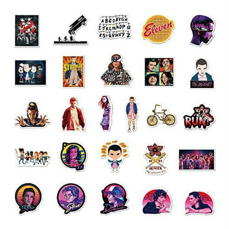  100 Pcs Stranger Thing Stickers Pack, Waterproof Vinyl US TV  Stickers for Water Bottle, Laptop, Skateboard, Helmet, Car Decals, Perfect  Gifts for Kids,Teens, Adults (100) : Electronics