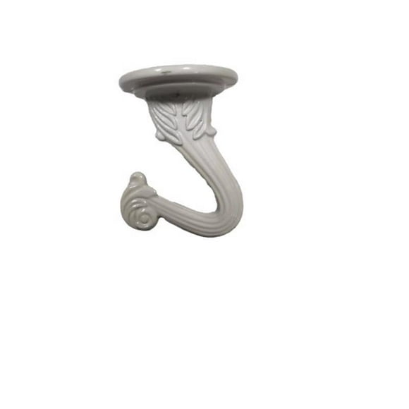Gancho de almacenamiento LIVING ACCENTS, zinc blanco, 1.5 pulgadas, paquete de 2