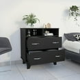 thumbnail image 3 of FM FURNITURE LLC Portobelo Two Drawer Dresser ,Black, 3 of 5