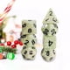 thumbnail image 5 of Dados de 7 Piezas D4-D20 Juego de Dados de Varios Lados Zulema Blanco Verde, 5 of 8