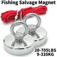 thumbnail image 2 of D16~D42mm Super Strong Neodymium Fishing Hook N52 Heavy Duty Rare Earth Neodymium with Countersunk Hole Eyebolt Salvage Magnetic, 2 of 9