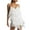 White, variant on Munlar Women's Slip Dress Square Neck Sleeveless Dress Casual Solid Tassels Bodycon Mini Dress
