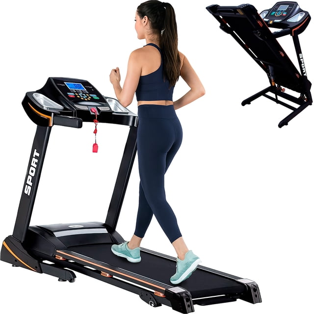 Caminadora Electrica 2.5 HP Velocidad 0.8-14.8 km/h Conexion APP Plegable Inclinacion Manual 3 Niveles Bluetooth USB Banda 115x42 cm Soporta 110 kg Casa Centurfit