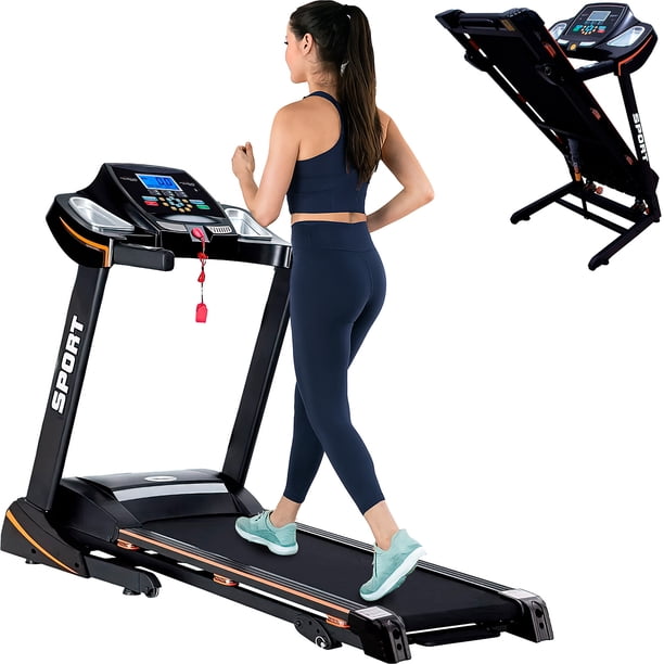 Caminadora Electrica 2.5 HP Velocidad 0.8-14.8 km/h Conexion APP Plegable Inclinacion Manual 3 Niveles Bluetooth USB Banda 115x42 cm Soporta 110 kg Casa Centurfit