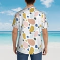 thumbnail image 6 of Xecao Geometric Spots print Hawaiian shirt - a stylish short-sleeve button-down for men, perfect for casual beach and tropical outings., 6 of 9