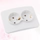 thumbnail image 3 of Toma de corriente de pared de 2 puertos, 250 V, 16 A, tipo alemán, enchufe europeo para uso doméstico (blanco), 3 of 7