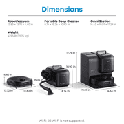 eufy Robot Vacuum Omni E28, HydroJet System , Portable Deep Cleaner, Turbo Suction, DuoSpiral™ Detangle Brushes, CornerRover™ Arm