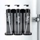thumbnail image 1 of Dispensador de champú con envases de botellas de bomba recargables, dispensador de ducha de botella de loción montado en la pared manual para baño de 3 cabezas claras, 1 of 10
