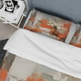thumbnail image 4 of Designart "Sunkissed Enchanted Essence II" Abstract Marble Bedding Covert Set - Modern Orange Abstract Bed Set With 2 Shams, 4 of 6