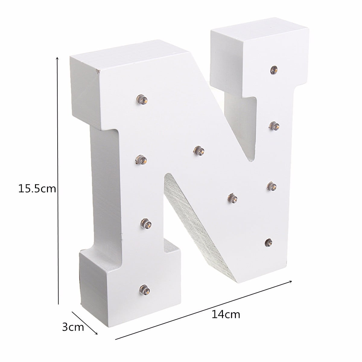 Home Garden Freestanding Wood White Letters Alphabet Bridal