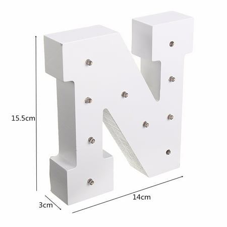 A Z Freestanding Wooden Led Marquee Light Chic Alphabet Letter