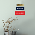 thumbnail image 5 of Basic Manager Sign (Brushed Silver) - Large, 5 of 5