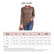 thumbnail image 2 of Top de manga larga con hombros plisados, cuello redondo, color puro, corte holgado, jersey informal para mujer, Top para otoño invierno, marrón S, 2 of 6