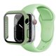 thumbnail image 1 of Cristal, funda y correa para Apple Watch, pulsera de silicona de 44mm, 40mm, 45mm, 41mm, 38mm, 42mm, 44mm para iWatch serie 3, 4, 5, 6, se, 7, 1 of 4