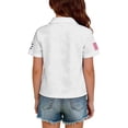 thumbnail image 7 of CCRFTGI Polo Shirts for Kids Girls Size 10-12 Patriotic Shirt We The People 1776-2026 Polo Shirts School Uniform Athletic Sport Print Lapel Button Collared Polo Summer Tops White 3-4 Years, 7 of 7