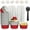 Red, variant on 100 Pcs Aluminum Foil Baking Cups with Lids,5oz cupcake liners with lids,Disposable Ramekins Mini Cake Containers Tin Mini Muffin Liners for Wedding Christmas Party (Red)