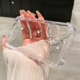 thumbnail image 2 of Funda de teléfono transparente a prueba de golpes de lujo para iPhone 16 15 Pro Max 13 12 11 14 Plus X XR, funda protectora de silicona suave transparente, 2 of 5
