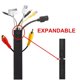 thumbnail image 4 of Funda de gestión de cables de 4 piezas, sistema de gestión de cables y hebilla de cremallera para TV / computadora / entretenimiento en el hogar, Macarena Manga de gestión de cables, 4 of 8