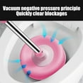 thumbnail image 4 of Gray Pink or Blue Household Toilet Plunger with Reinforced Cup for Powerful Unclogging, 4 of 6
