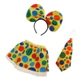 thumbnail image 1 of Halloween Clown Diadema Conjunto de Disfraces Carnaval Navidad Mujeres Niñas Disfraces Accesorios Yuyangstore Disfraz de payaso bufón, 1 of 8