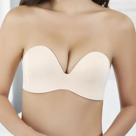 

KOERIM Women s Sliky & Soft Strapless Bras 3PACK Gather No Trace Non-slip Bra