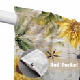 thumbnail image 2 of Sunflower Kitchen Window Curtains, Swag Curtains Valance for Bedroom Living Room Bathroom, Vintage Summer Bee Botanical Farmhouse Rod Pocket Window Treatment Curtain Block Drapes 2 Panels 28"x36", 2 of 9