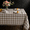 Beige-75" x 55" (Rectangular), variant on Beige Gingham Tablecloth With Tassels Ton Linen Checkered Plaid Table Cloth Farmhouse Cover For Dining Picnic Brunch & Summer Party Washable 55x55 Inch Square