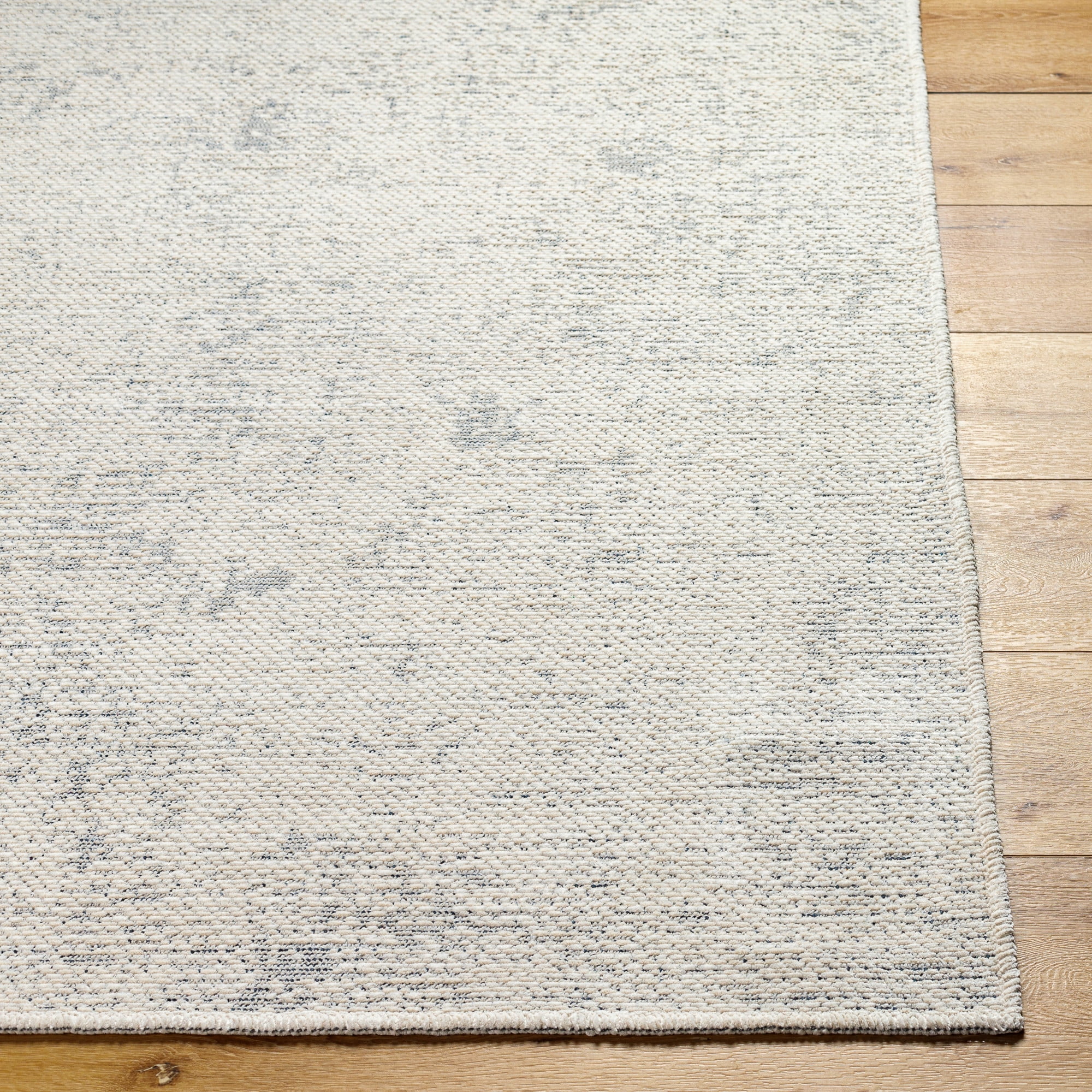 Livabliss Quebec Solid Print Machine Washable Indoor Area Rug, Light Grey ,9'2" x 12'