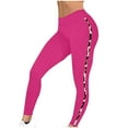 thumbnail image 2 of Hueook Fleece Lined Leggings Women Women's Christmas Printed Leggings Yoga Casual Pants Hot Pink S, 2 of 4