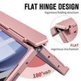 thumbnail image 4 of Dteck for Samsung Galaxy Z Fold 6 Pen Holder Case 2024,Foldable Screen Protective Case with Hinge Protection Heavy Duty Shockproof Dropproof Z Fold 6 Phone Case with Stand Stylus, Pink, 4 of 7