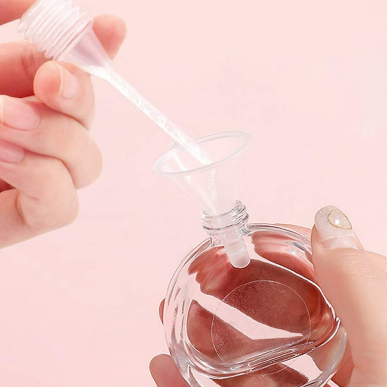 Metal Small Funnel, Multipurpose Tiny Funnel Reusable No Spillage Bright  For Filling Bottles For Transferring Cosmetics Perfume Silver 