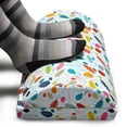 thumbnail image 3 of Autumn Foot Rest, Colorful Various Leaf Types Season Composition Fall Themed Designs, Non-Slip Backing Adjustable Ergonomic Memory Foam Leg Support for Office, Pale Blue Multicolor, by Ambesonne, 3 of 5