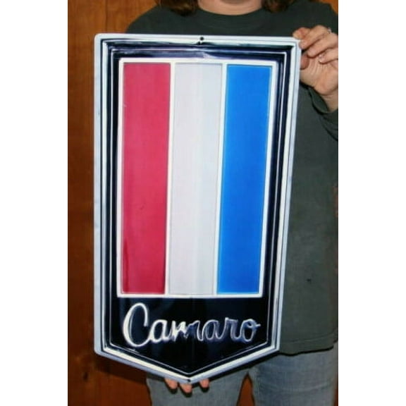 1974 Chevy Camaro Hood Emblem Flat Steel Sign