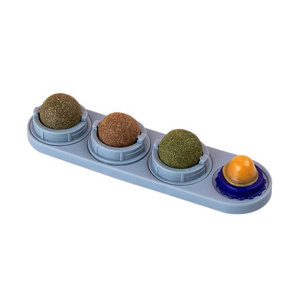 Bola de hierba gatera para gatos, juguete para limpiar los dientes de los gatitos, refrigerios comestibles molares (mezcla) Ehuebsd Para estrenar