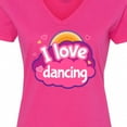 thumbnail image 4 of Inktastic I Love Dancing Dance Teacher Women's V-Neck T-Shirt, 4 of 5
