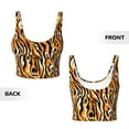 thumbnail image 5 of Fotbe Zebra Pattern Womens' Sports Bra Longline Wirefree Padded with Medium Support Sports Moisture-Wicking Workou Vest,Tank Top-Medium, 5 of 7