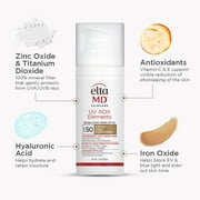 EltaMD UV AOX Elements Tinted Mineral Face Sunscreen Lotion, Tinted Sunscreen for Face SPF 50 with Antioxidants, 1.7 oz Pump