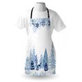 thumbnail image 3 of Winter Apron Winter Scene with Deer Frozen Trees and Snow Christmas Season Pine Trees Bushes, Unisex Kitchen Bib Apron with Adjustable Neck for Cooking Baking Gardening, Blue White, by Ambesonne, 3 of 3