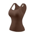 thumbnail image 2 of Coffee Tank Tops with Built in Bras Polyester,Spandex Racerback Workout Camis Yoga Shirt Cotton Undershirt Womens Tops 3XL, 2 of 9