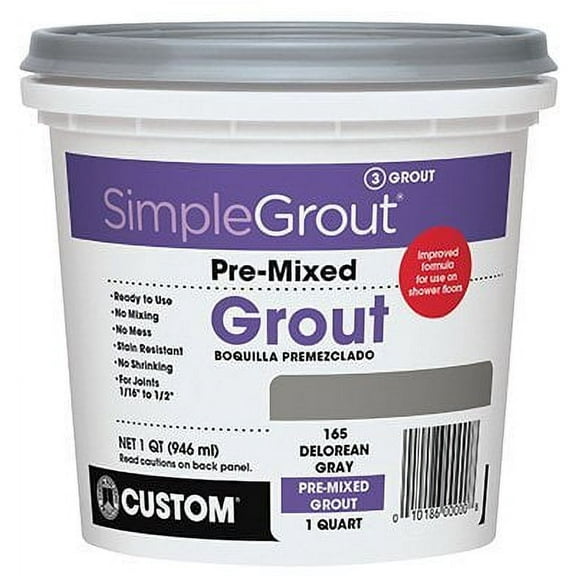 Custom Building Products Simplegrout Pre-Mixed Grout - Stain Resistant - 1 Quart, Haystack