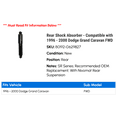 thumbnail image 2 of Rear Shock Absorber - Compatible with 1996 - 2000 Dodge Grand Caravan FWD 1997 1998 1999, 2 of 2