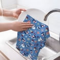 thumbnail image 6 of Disketp Colorful Sailing Ship Waffle Weave Kitchen Dish Cloth,Super Absorbent Kitchen Dish Towels 16*26 Inches for Dish Rags Washing Dishes, Drying Dishes, 6 of 7