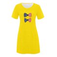 thumbnail image 4 of RT5YKing Robe Décontractée Mode Printemps Été Jour de l'Indépendance Manches Courtes Col Rond Mi-Mollet Robes pour Femmes 2023, 4 of 5