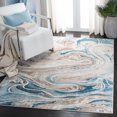 thumbnail image 2 of SAFAVIEH Meadow Felicity Wavy Marble Area Rug, Beige/Blue, 10' x 13', 2 of 7