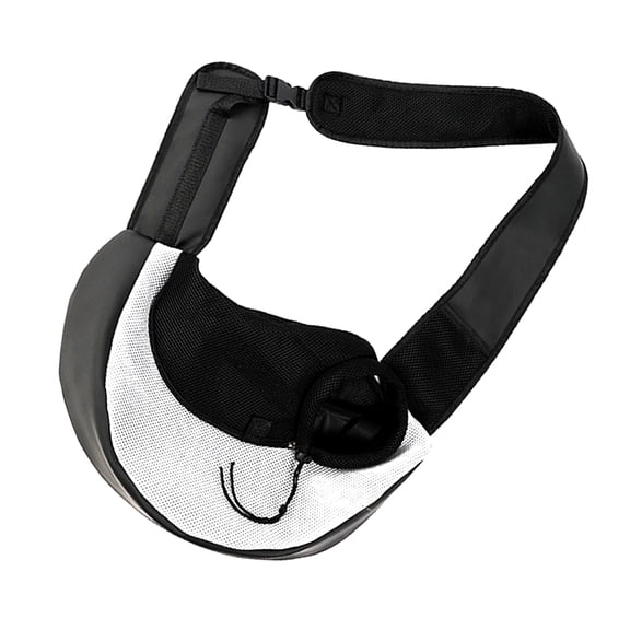 LEORX Pet Crossbody Bag Adjustable Cat Carrier Bag Black 1Pack