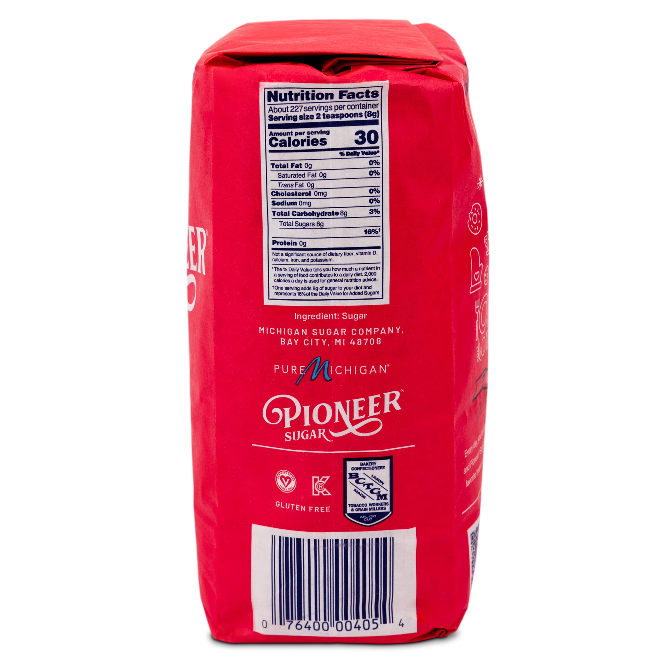 (2 pack) Pioneer All Natural Finely Granulated Sugar, 64 Oz