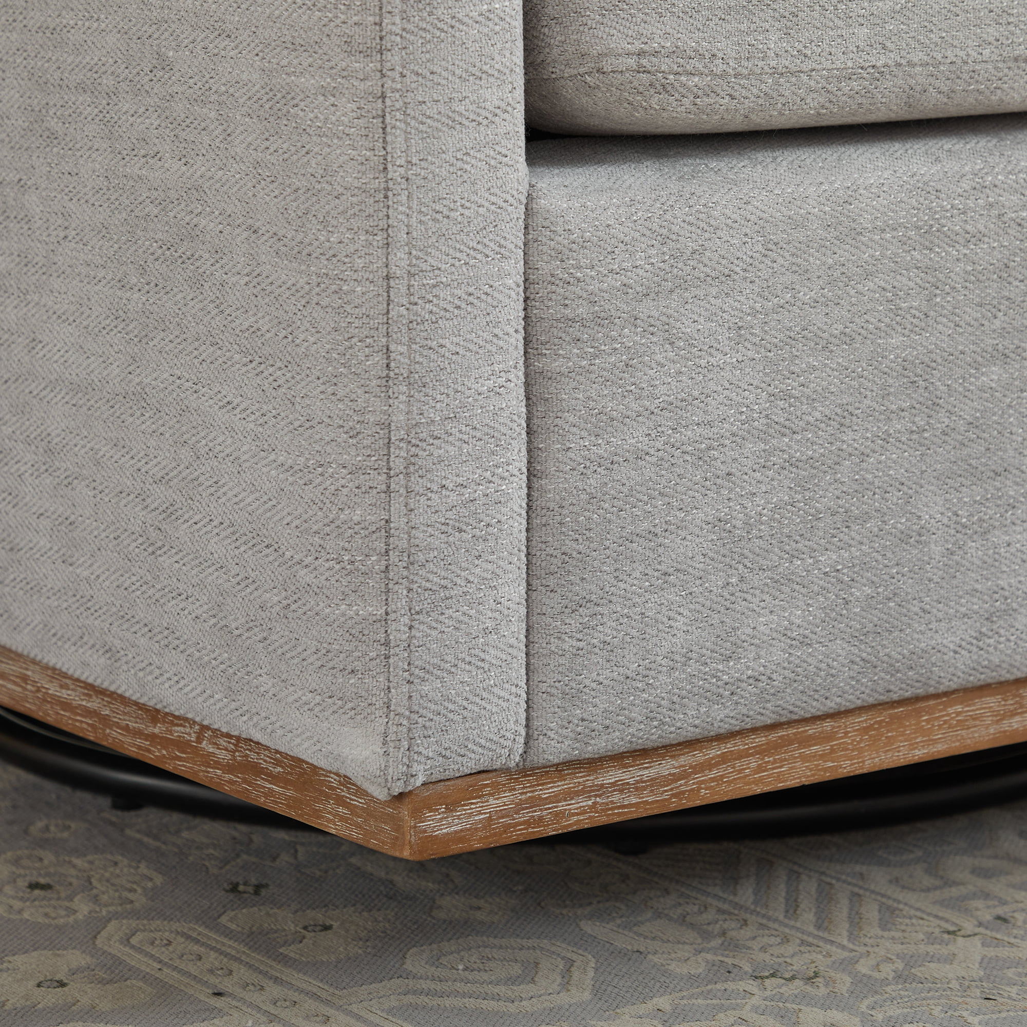 360° Swivel Accent Chair Chenille Arm Chair Upholstered Single Sofa Chair with Wooden Base,Club Lounge Reading Armchair for Living Room Bedroom Apartment,Light Gray